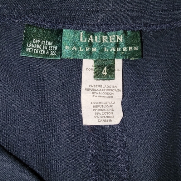 Ralph Lauren Blue Pantsuit Classic Straight-Leg Design - Picture 2 of 8